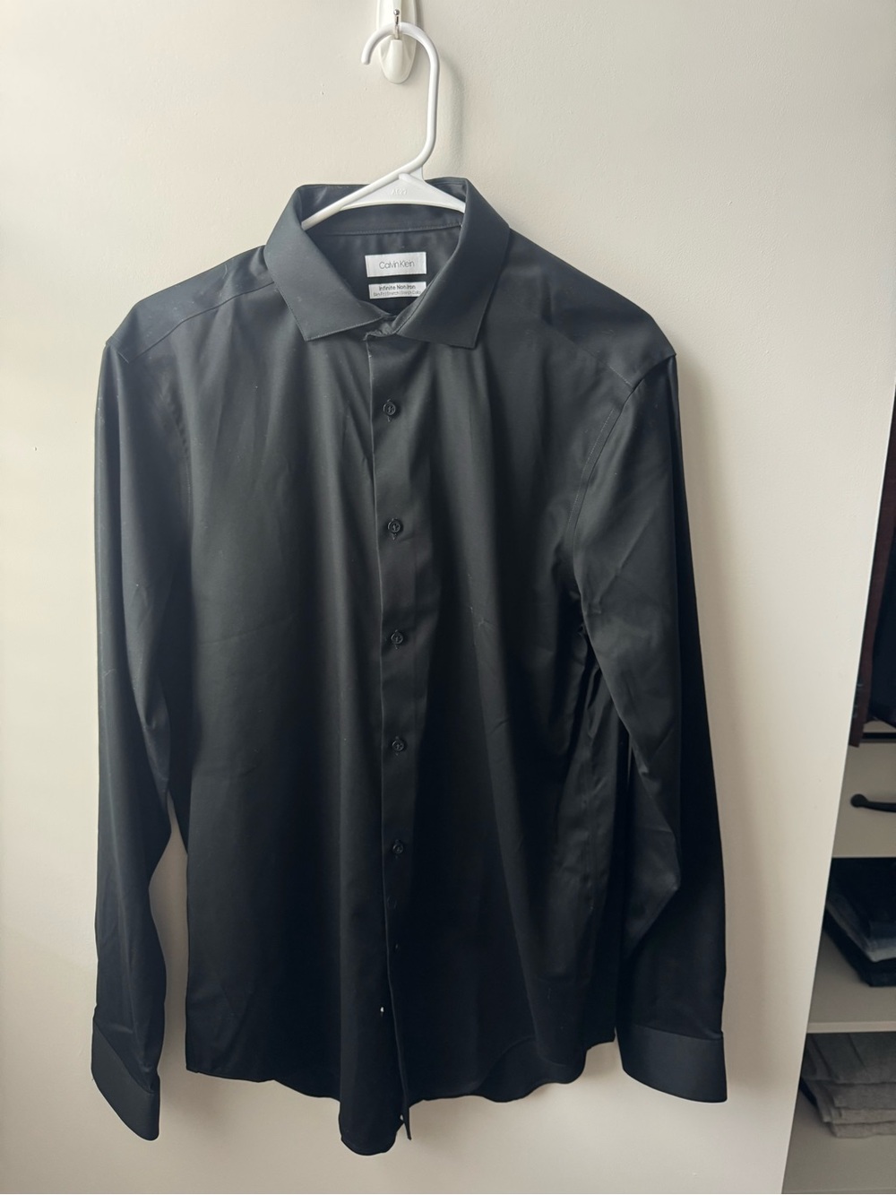 Calvin Klein Black Long-Sleeve Dress Shirt